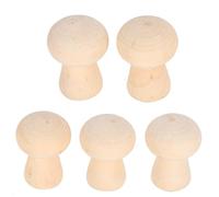 Horett Corpi di Bambole con Mollette in Legno, Testa di Fungo, 20 Pezzi | Legno Naturale, Facile da Dipingere o Tingere, Forniture Artigianali Fai-da-te, Dimensioni 1,7 X 1,3 Pollici, Arti e