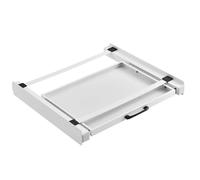 Horett Kit di Impilamento per Lavasciuga Ripiano Estraibile Largo 60 Cm | Telaio in Ferro, Elettrodomestici Profondi 54 Cm, Ripiano da 10 Kg, Installazione Senza Trapano, Cuscinetti Antiscivolo,