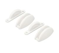 Horett Kit Fermo Porta Supporto Fermaporta in Nylon a Forma di (Bianco) | Nylon Resistente, Controllo Dell'Ingresso Esterno, Utilizzo in Armadietto di Stoccaggio, adattabilità Al Rimorchio del ,