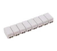 Horett Kit Terminale da 8 Pezzi Connettore Cavo Tipo T 400 V 60 A 1-6 mm² | ABS Ignifugo, Foro Filettato M3, Morsettiera a Vite, Giunzione Principale, compatibilità Cavi, facilità D'uso