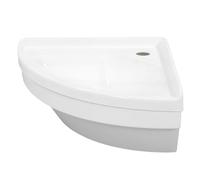 Horett Lavandino per Lavabo per Montaggio Integrato a Forma di Ventola in | Acrilico, Montaggio Integrato, Scarico da Incasso da 40 Mm, Apertura Rubinetto da 30 Mm, Lavabo Cucina , Barca
