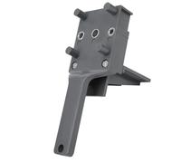 Horett Localizzatore di Fori Diritti Guida per Trapano Strumento Guida per Perforazione Regolazione Millimetrica 6mm 8mm 10mm Punte da Trapano Plastica ABS Portatile con Tasselli e Anelli (Grigio)