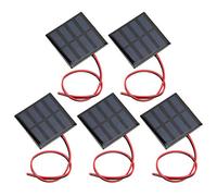 Horett Mini Pannello Solare Pannello Ad Energia Solare a Celle Solari 2V 150mA 0.3W Scheda Modulo in Polisilicio 60 X 60mm Cavo 30cm Efficienza di Conversione in Scarsa Luce
