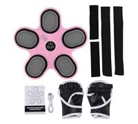 Horett Music Boxing Machine with Boxing Gloves BT Music Playback Lighting 9 Rhythm Modes Smart Punching Machine 9 Speed Adjustment Levels for Indoor Home Garage (Rosa)
