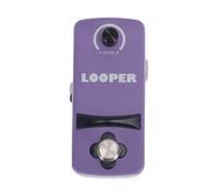 Horett Pedale Mini Looping Chitarra Controllo Singolo Registrazione 12 Minuti Memoria Intelligente Chitarra Effetti Loop Alimentato Type-C Lega di Zinco Nero per Musica e Palco