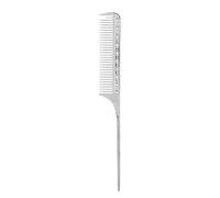 Horett Pettine a Coda di Topo Pettine Professionale a Coda di Rondine per Styling Parrucchiere Denti Lisci in Alluminio Leggero per Separare la Parte Posteriore Pettinare le (Argento)