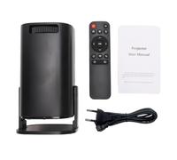Horett Proiettore Intelligente Portatile con WiFi Dual-band e (Spina | Visualizzazione Home Theater, Custodia in ABS, Serate di Cinema in Camera da Letto, Audio AUX, Configurazione da Soffitto o