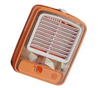 Horett Raffreddatore D'aria Portatile Mini Condizionatore Ricaricabile Ventilatore USB Raffreddato Ad Acqua Raffreddatore D'aria Personale 3 Ingranaggi Pala del Ventilatore a Spirale 3D (Arancia)