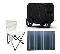 Horett Rimorchio per Carrello per Biciclette, Trasportino per Animali con Ruote per Bambini, Biciclette Pieghevoli, Cani di Grossa Taglia per il Campeggio e le (Sedia da campeggio con tavolo box)