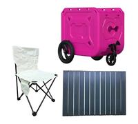 Horett Rimorchio per Carrello per Biciclette, Trasportino per Animali con Ruote per Bambini, Biciclette Pieghevoli, Cani di Grossa Taglia per il Campeggio e le (Sedia da campeggio con tavolo box)