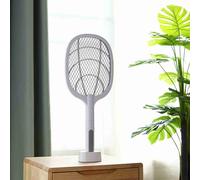 Horett Scacciamosche Elettrico Bug Zapper Racchetta Insetti Killer Trappola Ricarica USB 3.7V 1200mAh Luce LED Rete di Sicurezza a 3 Strati per la Casa Soggiorno