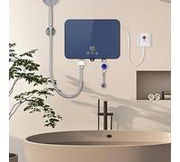 Horett Scaldabagno Elettrico Istantaneo 6000W Display Digitale Senza Serbatoio Autoregolante su Richiesta Scaldabagno a Parete con Acqua Calda Fredda per Lavello Sotto