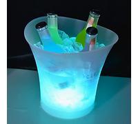 Horett Secchiello per il Ghiaccio a LED Illuminato Secchiello per Vino 5L Cambia Colore Portatile Birra con Resistenza All'acqua IP65 Resistente All'acqua IP65 Resistente