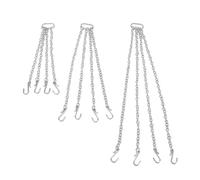 Horett Set di 3 Catene per Rimorchio RC con Gancio per Gru Cingolata Telecomandata, Ganci di Sollevamento, 8 Cm, 12 Cm, 18