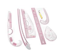 Horett Set di Righelli per Curve Francesi, Strumenti per Modelli Ad Alta | Plastica e Legno Massiccio, Scala Chiara, Modellistica, Principianti e , Righelli da Cucito, Taglio e Modellatura