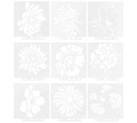 Horett Stencil Mandala, Set da 9 Modelli per Pittura per Animali