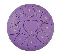 Horett Tamburo per Lingua in Acciaio Tamburo per Percussioni Handpan Percussioni 6 Pollici 11 Note Lega di Acciaio Al Titanio Accordatura Precisa Facile da Imparare con (Viola)