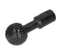 Horett Testa per Molatura a Sfera Lima Sferica Punta da Trapano per Intaglio Sferico Taglierina Scanalatura in Acciaio C45 Vernice Spray Nera con Molatura Legno di Diametro 40 (M14)