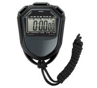Horett Timer Impermeabile Cronometro Impermeabile Contaminuti Cronometro Digitale LCD Calendario e Conto alla rovescia 23 h 59 min 59 s con Cinturino per Sport (Nera)