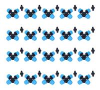 Horett Ugello a Spruzzo a Croce Ugello di Atomizzazione 20 Pezzi Regolabili 4 Uscite 4/7mm Diametro di Spruzzo 1.5-2m con Risparmio Idrico Bassa Pressione per Prato Giardino