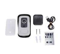 Horett Videocitofono smart campanello video WiFi campanello con telecamera 130° rilevamento PIR audio bidirezionale visione notturna batteria 4000mAh per porta di casa