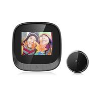 Horett Videocitofono Spioncino Telecamera di Sicurezza 0,3 MP Grandangolo da 90 Gradi Display LCD da 2,4 Pollici Archiviazione Foto Batteria al Litio Incorporata con Monitor Interno per