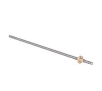 Horett Vite di Comando T8 Dado Vite di Comando Trapezoidale Asta Filettata 300 Mm 5 Set Dado in Ottone in Acciaio Inossidabile 304 Filettatura Trasparente a Basso