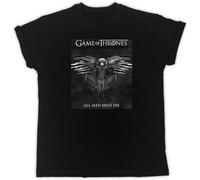 HOREUDAR all Men Must Die Poster T-Shirt Printed Graphic Mens Top Tee Black L