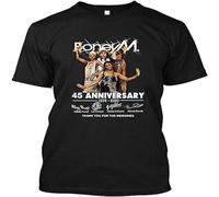 HOREUDAR Boney M 45Th Anniversary Thank You for The Memories Tshirt Men's Man Black 3XL