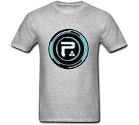 HOREUDAR Fangbai Liu Periphery Band Logo Men's O Neck T Shirt Grey L