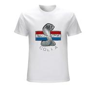 HOREUDAR Kongchan Carroll Shelby Motors Shelby Nake Stripest-Shirt Men's Man White L