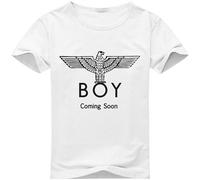 HOREUDAR London Boy for Mens Printed Short Sleeve Tops T Shirts White L