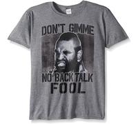 HOREUDAR Mr. T No Back Talk Adult Short Sleeve T Shirt Men's Man Grey M