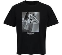 HOREUDAR Neil Barrett - The Rockstar God No57 Print Men'St Shirt 100% Cotton in Black M