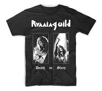 HOREUDAR Running Wild - Death Or Glory Album Mens Outdoor Graphic T-Shirt Black 3XL