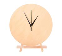 HORIALENCE 1 set di quadrante per orologio in legno grezzo fai da te - Quadrante rotondo vuoto da 8" con lancette e meccanismo per dipingere, disegnare e graffiti - Superficie dipingibile per di