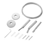 HORIALENCE 1 set di stendibiancheria da parete: stendibiancheria da esterno anti-cedimento - Cavo spesso e resistente - Corda per asciugare i vestiti per balcone, finestra, filo in acciaio