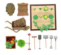 HORIALENCE 1 Set Modello Di Scena Di Piantagione Attrezzi Agricoli Arredamento Esterno Mini Fattoria Forniture Agricole Gioca Giocattolo Della Fattoria Mini Strumento Agricolo Plastica