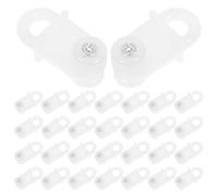 HORIALENCE 100 Pezzi Binario per Tende Scorrevole in Plastica Doppia Carrucola Piccola, Rulli per Binari da Soffitto, Accessori Silenziosi per Installazione Tende Casa e Ufficio