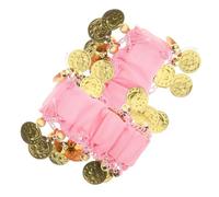 HORIALENCE 2 Pezzi Bracciale da Danza in Chiffon Rosa con Design Unico, Versatile per Costume e Uso Quotidiano, Comodo da Indossare come Accessorio di Danza e Abbigliamento
