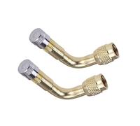 HORIALENCE 2 pezzi Estensori Valvole Pneumatici Ottone Kit da Pz per Auto Camion e con Adattatore per Gonfiaggio Facile e Installazione Veloce Colore Random Colore Casuale Colore Casuale