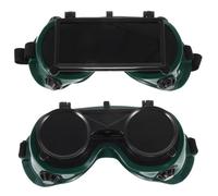 HORIALENCE 2 Pezzi Maschera Saldatura Autoscurante Occhiali Protettivi da Lav Professionali in Plastico Verde, Protezione Occhi Saldatura Rivestimento Antigraffio e Protezione Stili multipli