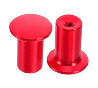 HORIALENCE 2 Pezzi Pulsante per il freno a mano copertina protezione leva auto copertura della leva del cambio forniture per auto Coperchi di pulsanti Lega di alluminio rosso