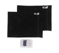 HORIALENCE 2 Pezzi Tasche Nascoste da Cucire per Giacche e Cappotti, Tasca Interna Zip in Tela Nera per Conservare Valori e Accesso Rapido, per Viaggi Invernali