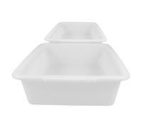 HORIALENCE 2 Pezzi Vassoio in Plastica Bianca per Laboratorio Design Anti-perdita e Materiale Resistente, per Laboratori Didattici e Istituti di Ricerca, Dimensioni Pratiche