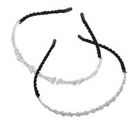 HORIALENCE 2pezzi Cerchietti Cristallo Per Donna Accessori Per Eleganti Fascia Per Sposa e Occasioni Speciali Stile Accademico e Fashion Di Bow Bowtie