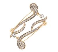 HORIALENCE 2pezzi Eleganti Spille Musicali Strass Per Abbigliamento Da Uomo e Donna Accessorio Moda Per Completi e Vestiti Da Sera Per Occasioni Festive e Cerimonie