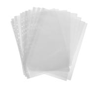 HORIALENCE 300 Pezzi Buste 11 Fori e Apertura Superiore in Polietilene Trasparente Perforate A4 Compatibili Raccoglitori per Uso Quotidiano e Riunioni Professionali