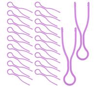HORIALENCE 50 Pezzi Clip in Plastica Porpora Compatibile con Dimensioni di Avvolgitori, Previene Lo Svolgimento del Filo, per Cucito e Lavori di Sartoria Domestici