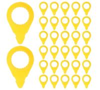 HORIALENCE 50 Pezzi Indicatore Visivo per Dadi Ruota in Plastica Giallo 7,8x4,4x0,3 Cm Resistente alle Intemperie per Manutenzione Veicoli e Trasporto Merci